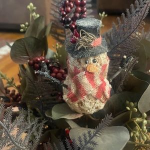 Winter/Christmas Snowman Floral Pick